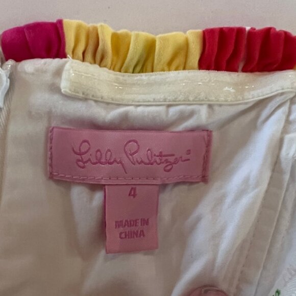 Lilly Pulitzer Blossom Lavish Strapless Floral Cotton Fit and Flare Dress Size 4 - Picture 9 of 12